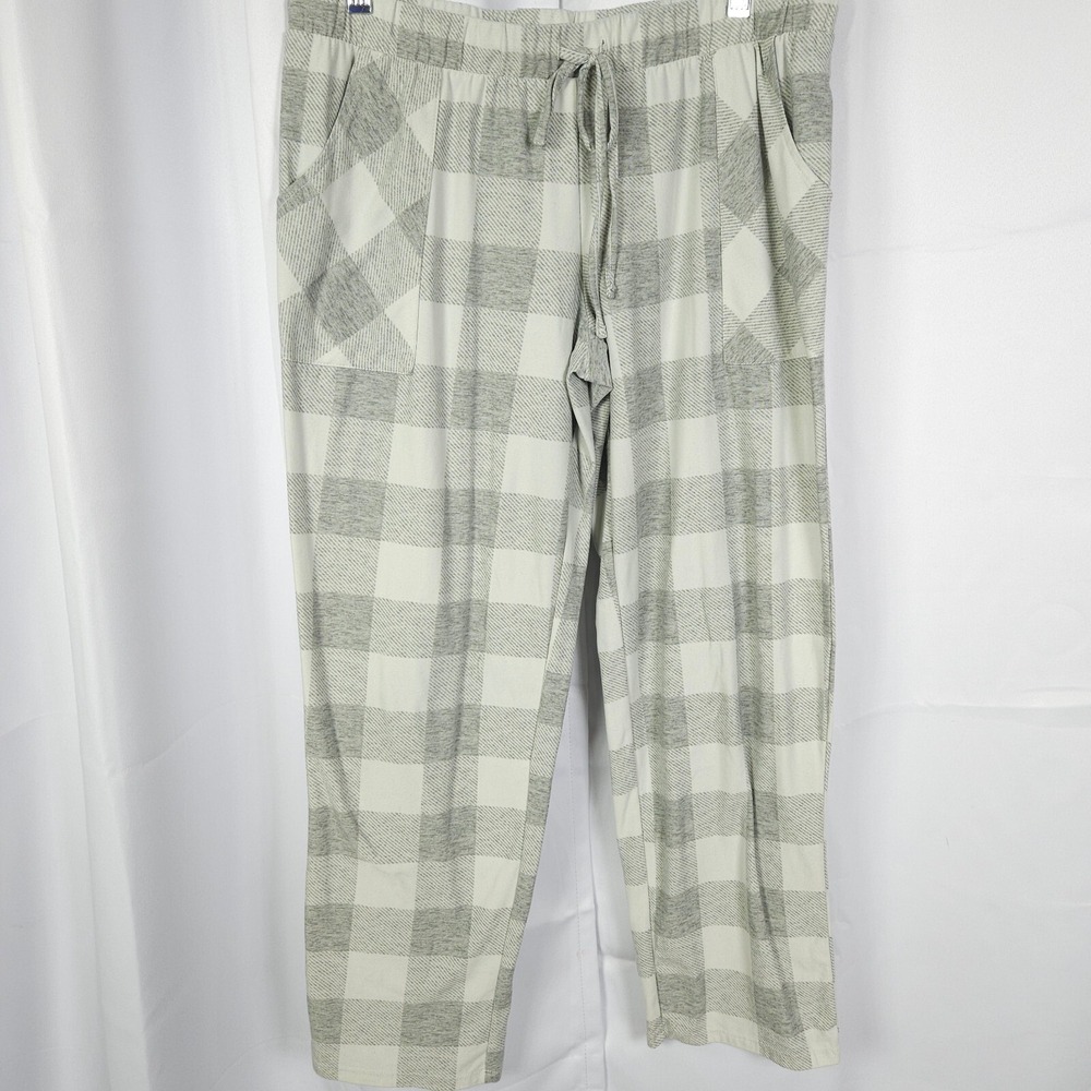 Lucky Brand‎ Plaid Gray Pajama Pants Men Medium Loungers 32-38x29